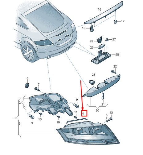 Neu audi rückleuchte - tt,
