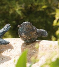 Bronzefigur Vogel sitzend L8cm