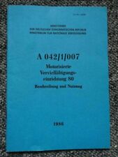 NVA DIENSTVORSCHRIFT A 042/1/007 VERVIELFÄLTIGUNGSEINRICHTUNG 80 LAK 2 KOFFER 