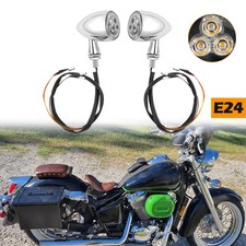 Paar Motorrad Chrom LED