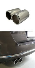 Auspuffblenden für VW Passat B7 2.0 TDI 80mm rund Sportauspuff Optik Edelstahl