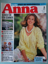 Anna 6/1993 - Burda - inkl. Musterboogen - Stricken Ajourstickerei Häkeln Puppen
