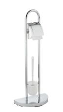 WENKO WC-Garnitur Raumwunder - platzsparend, halber Standfuß, Stahl 33x84x18 cm