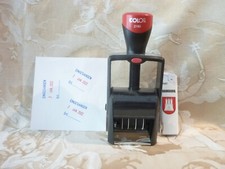 COLOP MICROBAN 2160 Ziffern+Buchstaben Stempel aus Metall+PVC Gebraucht Gepflegt