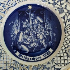 Weihnachtsteller / Wandteller von Schumann Arzberg ECHT KOBALD