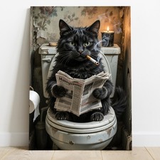 Katze auf der Toilette