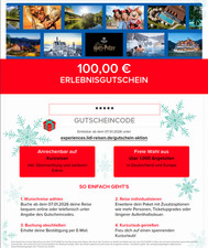 Lidl 100€-Erlebnisgutschein für alle Experiences-Angebote gültig bis Ende 2028!