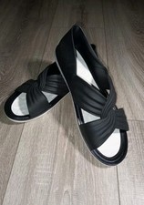 Auflösung NEU Damen schuhe Sommer sandalen schwarz gummi leicht 41/42