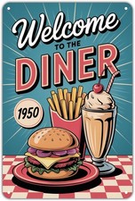Diner Food Sign Tin Sign