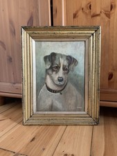 Antikes Ölgemälde Hund