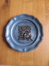 Zinnteller Koziol Engelszinn Wandteller, 22 cm, mit Trinkspruch und Biertrinker