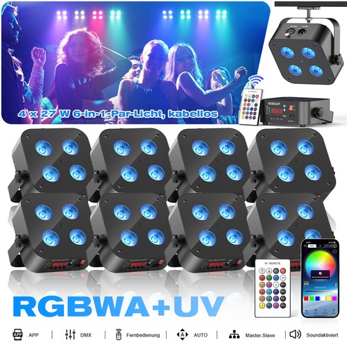 108w rgbwa akku led par - akku,