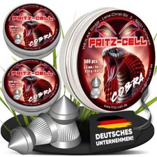 3 x 500 Fritz-Cell Cobra 4,5 mm Diabolos Spitzkopf Luftgewehr Luftpistole