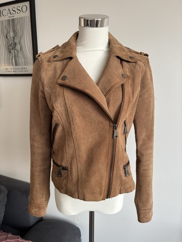 Leder jacke braun beige vero - leder,