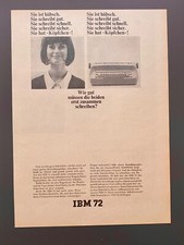 IBM 72 Schreibmaschine Junge Frau 60s retro 1966 Vintage Ad Werbung Reklame