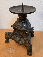 Antike Vintage Kerzenständer Bronze Messing Metall sehr schwer