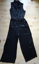 toller Jumpsuit Overall Einteiler von yessica Premium schwarz glänzend Gr. S