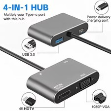 USB-C 4-in-1 Hub HDMI VGA USB