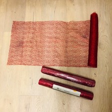 3 Rollen roter 2 m Organza Dekostoff, B: 40 cm