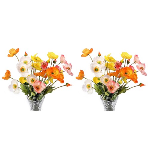 Stücke seiden mohn blumen - 16,