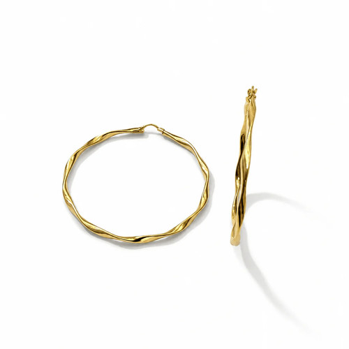Creolen twist ohrringe - ohrringe, flach