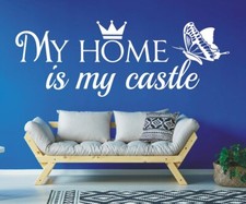 Flur Wandtattoo Spruch My Home is my Castle Wandsticker Wandaufkleber Wanddeko 2