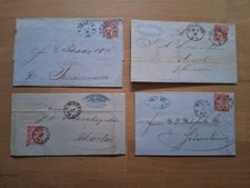 ## AD Norddeutscher Bund , 4 BRIEFE mit klaren Stempeln , DEKORATIV ##