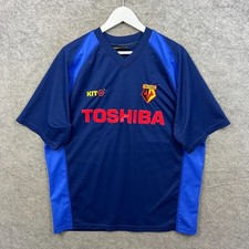 Watford Shirt Herren Large blau KIT@ Training Fußball Trikot Kit Top 2001/2002