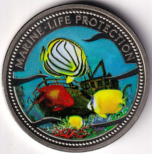 AV-VD Palau 2000 1 $ Marine Life Protection Falterfische + Zfk EL10