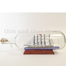 BUDDELSCHIFF FLASCHENSCHIFF BUDDELSCHIPP B-WARE PREUSSEN GLASFLASCHE 33 cm SY48b