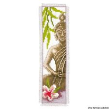 Vervaco Bookmark counted cross stitch kit Buddha, DIY