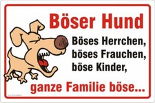 Böser Hund - Aufkleber Schild
