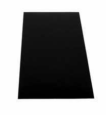 ABS Kunststoffplatte - Schwarz- 100x49cm-Stärke 1-2-3-4mm- Einsetig Schutzfolie