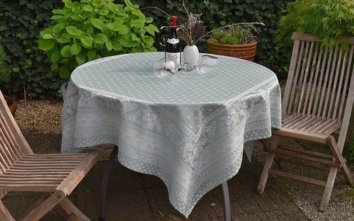 Tischdecke jacquard 160x160 - tischdecke,