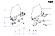 Thule Profil Grundträger für Fahrradträger Ersatzteilnummer 1500602770 B-Ware