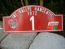 Schild RALLYE HANSEATIC 1972