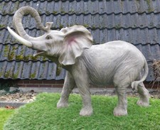 Gartenfigur Elefant ca. 62cm stehend 2892A Haus Garten lebensecht Figur