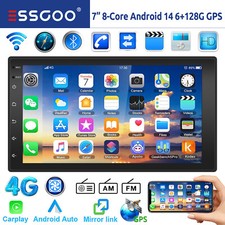 8-Core 6+128GB Android 14 Carplay Autoradio 2 DIN GPS NAVI WiFi AM RDS Bluetooth