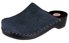 Berkemann Velours-Toeffler 0404-396, Holzclogs blau Gr. 3-13
