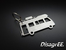 Schlüsselanhänger Wohnmobil - gebürsteter Edelstahl - Vanlife Teilintegriert