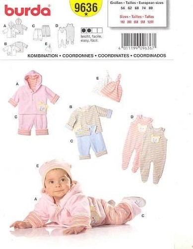 Schnittmuster burda 9636 kombi - schnittmuster,