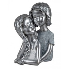 Formano - Büste Paar 28cm Weiss-Silber