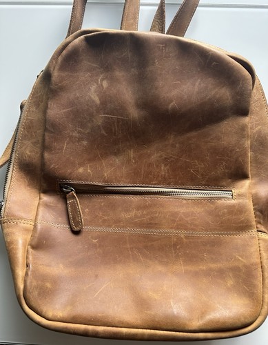 Vintage echtleder rucksack - echtleder,