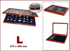 Militaria-Holz-Sammelvitrinen-Vitrinen-L-SAFE-5866-Orden-Abzeichen-Spangen