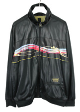 Adidas Chile62 Sweatshirt Herren 2XL Reißverschluss Glänzend Look Top Schwarz