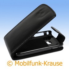 Flip Case Etui Handytasche Tasche Hülle f. Samsung Galaxy Y Duos (Schwarz)