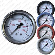 Hydraulik Manometer ø63 mm Glycerin Edelstahl ECO-Line 0 bis 1000 bar Anschluss 