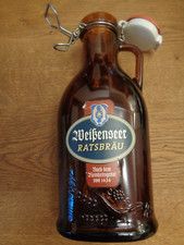 Bierflasche "Weißenseer Ratsbräu", leer, 1 Liter, selten, gebraucht