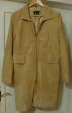 Joy Echtes Wildleder Kurzmantel beige Gr. 42 Doppelzipper