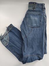 G-Star Jeans Herren W32 L34 Concept Elwood Worker Loose Fit Blau ZIP Distres B5